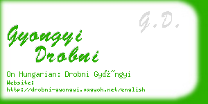 gyongyi drobni business card